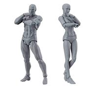 Figuras de dibujo Modelo 2pcs 5.91 pulgadas Figura femenina femenina Figura posible Dibujo Modelo de pintura de cuerpo de maniquí para artistas, figuras
