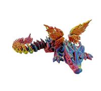 Figuras de dinosaurio de escritorio | Figura articulada de dinosaurio, juguete para ansiedad, colores degradados, articulaciones flexibles, figura de dinosaurio coleccionable para mesita de noche