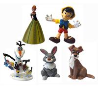 Figuras De Disney Bullyland Set De 5 Pinocchio Klopfer Strolch Anna Olaf Pixar