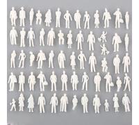Figuras de escala 75 humanos en miniatura blancas para ferrocarril modelo de calibre OO, personas modelo arquitectónico para accesorios de mesa de arena, accesorios de escena de tren de bricolaje
