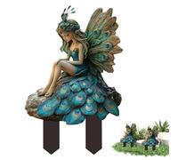 Figuras de Fairy Garden - Pequeñas figuras de , estacas florales para macetas | Paquete de esculturas de jardín para escultura de mesa, juego de mejora de plantas acrílicas, mini conjunto de