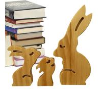 Figuras de Familia de Animales de Madera Hogvinnatil Rompecabezas de animales de Madera para la Familia | Figura de Estatua de Familia de Animales,Escultura de arte decorativo en Familia de animales