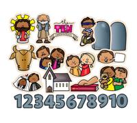 Figuras de fieltro de los Diez Mandamientos para historias b blicas de franela/fieltro PRECORTADAS 24 piezas Mois s