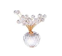 Figuras de flores de bricolaje de cristal Bonsai Fortune Money Tree Craft Crystal Suncatcher Pisapapeles Boda Hogar Fengshui Decoración-púrpura