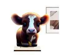 Figuras de ganado Highland | Figura de de dibujos animados linda | Figura de rústica Figuras de colección de madera para chimenea de mesa estante estante de varios niveles
