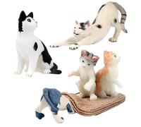 Figuras de gato genéricas para - 3 piezas modelo animal para educación, decoración de mesa, para Halloween, Navidad, cumpleaños, salón, dormitorio, oficina, estante de libros tablero de instrumentos