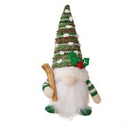 Figuras de gnomo de Navidad hechas a mano con función iluminada y materiales textiles para crear un ambiente festivo en espacios de vida (verde)
