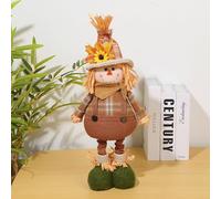 Figuras de gnomo para decoración otoñal, decoración de otoño, muñeca, espantapájaros grande, decoración para decoración de otoño, mesa interior, regalo de Acción de Gracias (C - Ajustable (hombre))