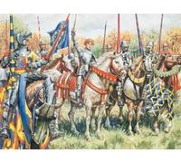 Figuras De Guerreros Franceses De La Guerra De Los Cien Años 1:72 Modelo ITALERI