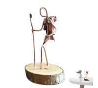 Figuras de hierro forjado - Decoración de escritorio con temática de excursionista - Figuras coleccionables, escultura de aventurero y escalador única para el día del padre