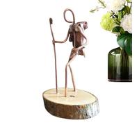 Figuras de hierro forjado - Escultura de personaje de alambre hecha a mano, figura de aventurero escalando | Decoración del club de escritorio | Figuras Coleccionables, Escultura De Aventurero Y Escal