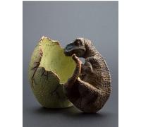 Figuras de huevo de dinosaurio para incubar, modelos realistas de PVC para criar dinosaurios, huevos separables, decoración de tartas, decoración de fiesta, regalo de cumpleaños (Tyrannosaurus rex)