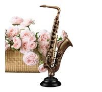 Figuras de Instrumentos | Coleccionables de Oro de simulación | Modelo de Instrumento, Estatua de saxofón de violín, para Oficina, estantería, Mesa, cumpleaños, Navidad, Amantes de la música
