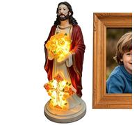 Figuras De Jesús Con Luces LED Decoración Exterior De Resina
