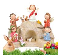 Figuras de Jesús de la Ascensión - Estatuas de tumbas de dibujos animados, Conjunto de Jesús de la Ascensión, Figuras de resina de dibujos animados | Ideal para celebraciones cristianas Decoración int