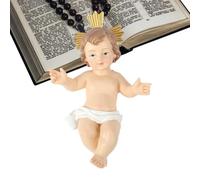 Figuras de Jesús de Resina, Figura de belén de 12 cm, Estatua Decorativa Coleccionable, decoración portátil para el hogar, religioso Festivo para Iglesias, mesas de café, exhibición de