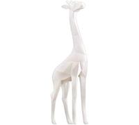 Figuras de jirafa con diseño de jirafa, adornos para bodas, cumpleaños, decoración del hogar, color blanco