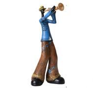 Figuras de jugador de banda de jazz vintage, estatuas de resina de músico retro, adorno de escritorio para decoración interior del hogar (trompeta extática)