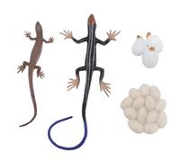 Figuras de Juguete de Ciclo de Vida de Skink - 4pcs Modelos Animales de PVC de Alta Simulación para Niños, Juguetes de Ciencias Educativas para el Juego de Sandbox, Herramienta
