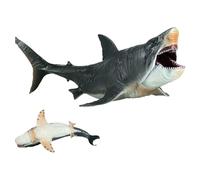 Figuras De Juguete De : Enorme Figura De Pintada A Mano | Grandes Tiburones Juguetes | Criatura De Deep Sea Modelo De Juego De Animales | Coleccionable para La Educación del Mar, El