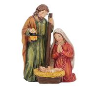Figuras de la Sagrada Familia - Estatua religiosa de resina, escultura de niño Jesús María José, decoración clásica del hogar cristiano | Católico, boda, hogar, oficina, pesebre, espiritual