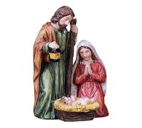 Figuras de la Sagrada Familia para decoración del hogar,Figuras de la Sagrada Familia en miniatura | Escultura de Natividad de Resina,Estatua de Belén de José María y el Niño Jesús, decoración de Belé