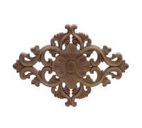 Figuras de madera, apliques, calcomanías de madera, decoración antigua, larga, floral, para muebles, armarios, paredes, C232,3