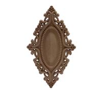 Figuras de madera, apliques, calcomanías de madera, decoración antigua, larga, floral, para muebles, armarios, paredes, C237,5