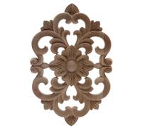 Figuras de madera, apliques, calcomanías de madera, decoración antigua, larga, floral, para muebles, armarios, paredes, C212,3