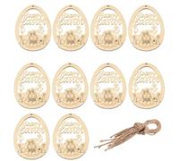 Figuras de Madera en para Decoración, Huevos De Pascua Para Y Colgantes De Fiestas, Recortes De Madera Sin Acabar Para Manualidades, Para Hogar Dormitorio Apartamento Reuniones Familiares Y Fiestas Es