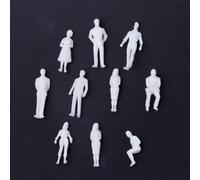 Figuras de modelo blancas sin pintar a escala 1:50 para proyectos de mesa de arena arquitectónica, escenarios de diorama y aplicaciones de estudio de diseño