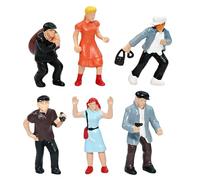 Figuras de modelo en miniatura para proyectos de dioramas y tren, decoración de escena, paisaje, figuras coleccionables
