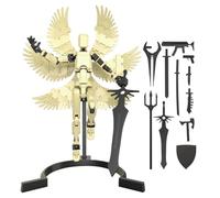 Figuras de montaje de impresión 3D - 17 x 2,8 x 14,3 cm modelos móviles con articulaciones / articulaciones | Miniaturas De Acción Del Robot Impreso Con Alas - Figura De Acción Para Los Amantes Del