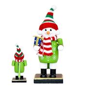Figuras de Navidad en miniatura, estatuas de cascanueces de madera, decoración navideña, centros de mesa de escultura para niños, fiesta, dormitorio, sala de estar, estante, armario, comedor