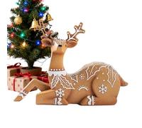 Figuras de navideños - Estatua de Alce Brillante - Decoración de Reno navideño con Purpurina - para salón, Dormitorio, librería, Accesorio para Fotos, casa, Festival de Invierno