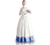 Figuras de niña de Flores de cerámica Elegante Dama Noble Estatua Decoración del hogar de la Escultura de la Escultura, Decoraciones de Escritorio de Figura de Arte de Elegancia, Manualidades de