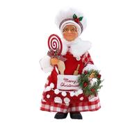 Figuras de Papá Noel de peluche de Papá Noel de pie | Figura de invierno - Decoraciones de casa de vacaciones de Navidad, Figuras de colección de Festival para mesa, borde de
