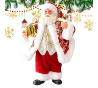 Figuras de Papá Noel - Estatua de 7 pulgadas con navideños que sostienen instrumentos | Escultura decorativa para pared, árbol, estante, mesa, jardín, escritorio, exhibición navideña en interi