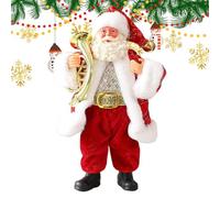 Figuras De Papá Noel: Estatua De Navideño Festivo De 7 Pulgadas, Decoración Navideña De Papá Noel Que Sostiene Instrumentos Para Árbol, Estante, Ventana, Mesa, Jardín Interior Y Escritorio | Ce