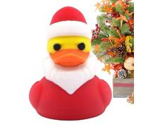 Figuras de pato de Navidad, estatuas de animales con sombrero de Papá Noel, decoración de mini patos de invierno para relleno de calcetines, bolsa de regalo, jardín, paisaje, acuario