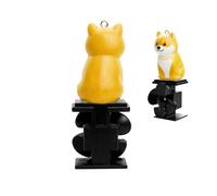 Figuras de perro, decoración iluminada de motocicleta, figura de animal alimentada por el viento, para motocicleta, bicicleta, scooter, manillar de ciclismo al aire libre, equitación nocturna, mujeres