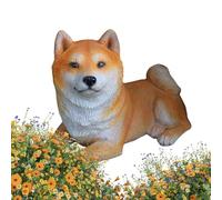 Figuras de perro Hogvinnatil, Estatua de perro | Modelo de perro sentado jardín escultura coleccionable resina,Home Display Puppy Decorations simulación Animal Escultura Ornamento para