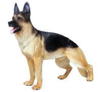 Figuras de perros pastor alemán realista de 7, 9x2, 4x6, 3 pulgadas | Estatua de perro de plástico para exhibición infantil y aprendizaje de animales.