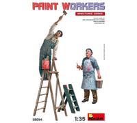 MiniArt 38094 1:35 Fig.-Set pintor con accesorios (2) - Reproducción fiel, construcción de modelos, kit de plástico, manualidades, aficiones, pegar, maqueta, montaje