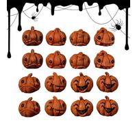 Figuras de Resina de 16 Paquetes - Decoraciones otoñales de Halloween | Mini para Mesa de Comedor Contador de Tarta Dorm Coche Estacional Holidavielseitige y Party Festive Home Displ