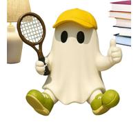 Figuras de resina de Halloween, mini deporte, esculturas de bola deportiva, Spooky Holiday Characters with Athletic Twist, Cute Display Statues for Party, Decor, Desks, Porches, Bookshelves, Terrazas
