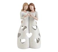 Figuras de resina de la hermana 22 x 11 x 5,5 cm, escultura de exposición de amistad, decoración de mesa de colección | Elegante recuerdo que celebra la conexión de la hermandad para interiores