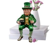 Figuras de resina de San Patricio - Estatuilla linda de , figuritas divertidas de decoración del hogar | Día de San Patricio Decoraciones Al Aire Libre | Para el hogar Cuarto de baño Bodas