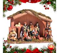 Figuras De Resina Del Belén | Decoración Con Figuras Del Nacimiento De Jesús | Decoraciones Para El Belén De Navidad De Mesa - Para Cocina, Mesa Escritorio, Mesita De Noche, Estante Apartamento