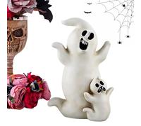 Figuras de resina Halween - Spotchy Witch, Pumpkin, Black Cat, Ghost Sculptures, resina decorativa resistente, estilo horror aterrador | Centro de mesa para fiestas de Halloween, casa embrujada